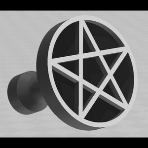 Pentagram Cuff Links | 3D Printable | Gothic, Occult, Alternative Fashion Accessory