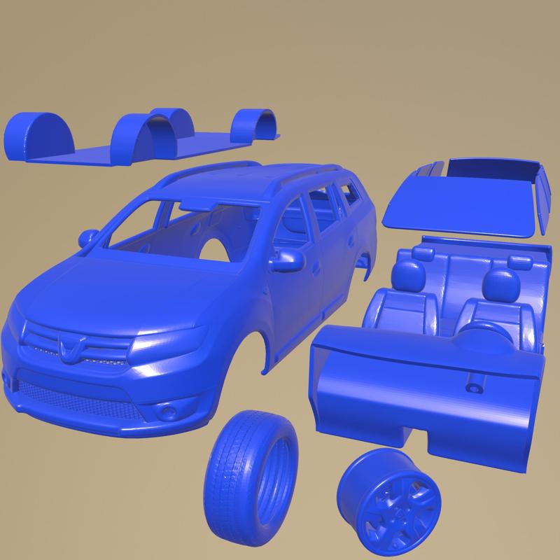Dacia Logan mcv 2016 PRINTABLE CAR IN SEPARATE PARTS