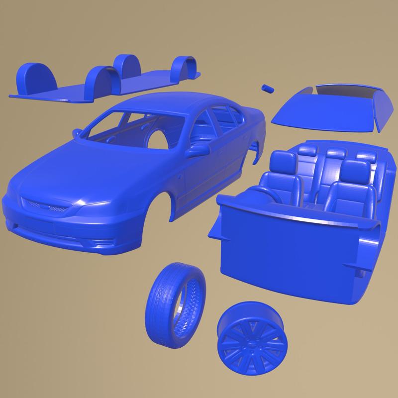 Ford Falcon Fairmont 2005 PRINTABLE CAR IN SEPARATE PARTS