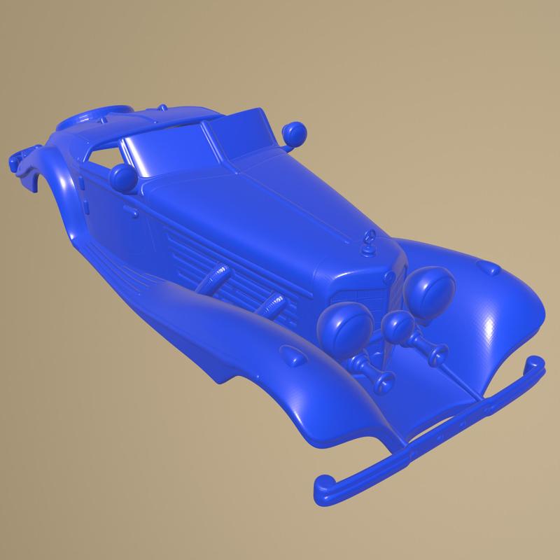 Mercedes Benz SSK Trossi Roadster 1930 printable car body