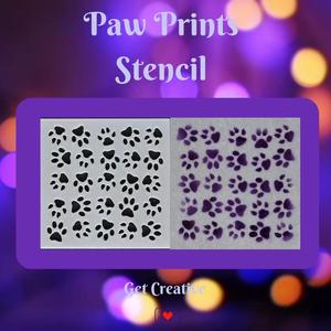 Paw Prints Stencil