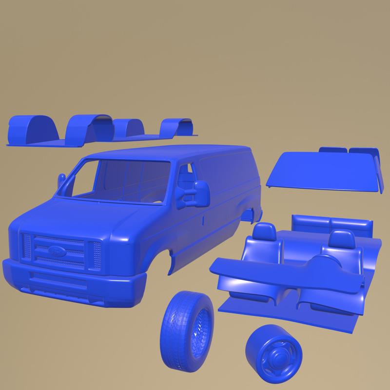 Ford E-series Van 2011 PRINTABLE VAN IN SEPARATE PARTS
