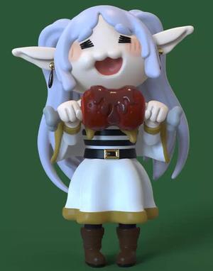 FRIEREN CHIBI EATING A HAM-PARTS AND COMPLETE