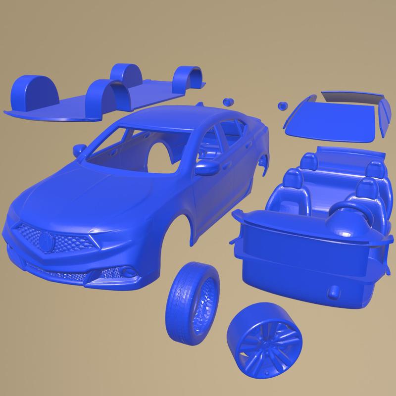 Acura TLX A-Spec 2017 PRINTABLE CAR IN SEPARATE PARTS