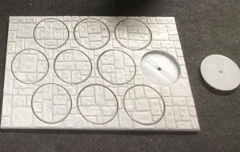 Stonework textured Oval and Round bases and movement trays