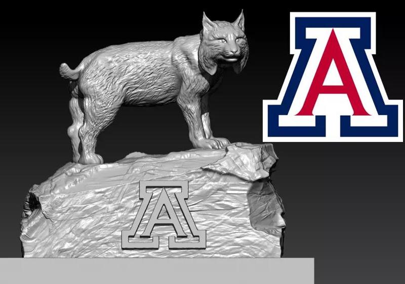 ARIZONA WILDCATS FOOTBALL MASCOT STATUE - 3D PRINT