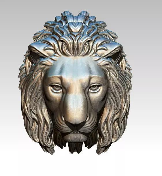 Detailed Wild King Lion Head Face Relife