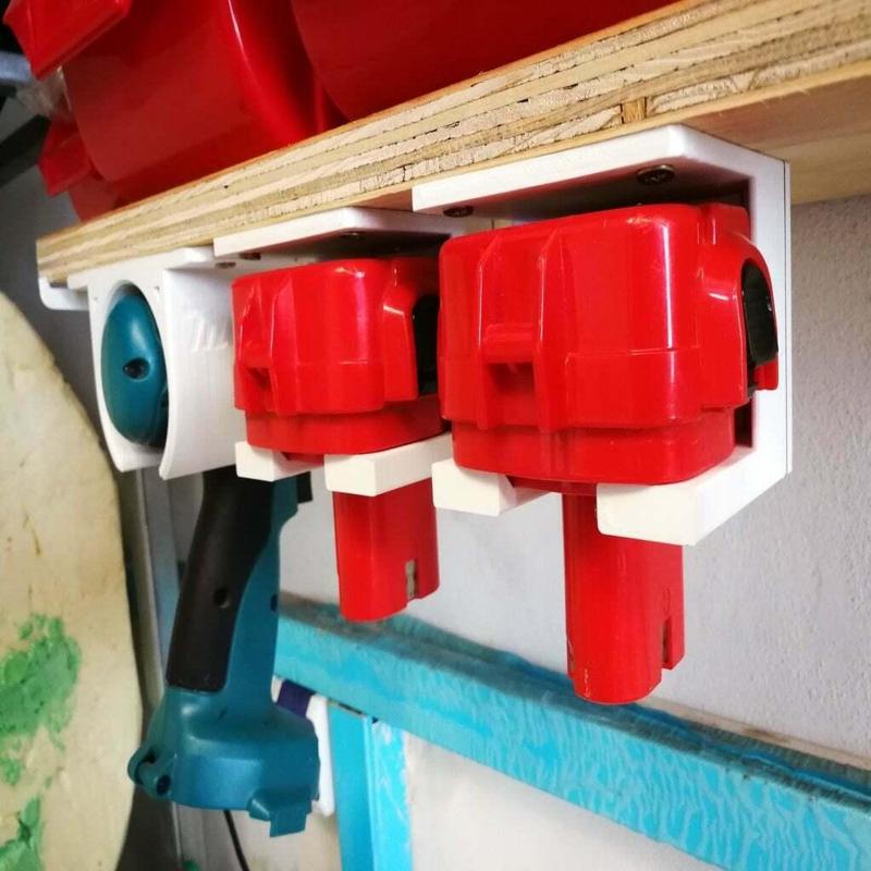Makita 12V battery shelf hanger holder