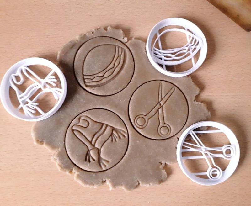 X3 Jalake Cookie Molds Cookie Cutter Upsherin Cookie Upsherin Kippah Scissors