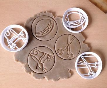 X3 Jalake Cookie Molds Cookie Cutter Upsherin Cookie Upsherin Kippah Scissors