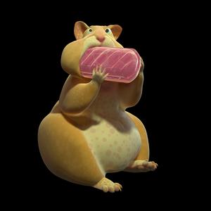 hamster with candy