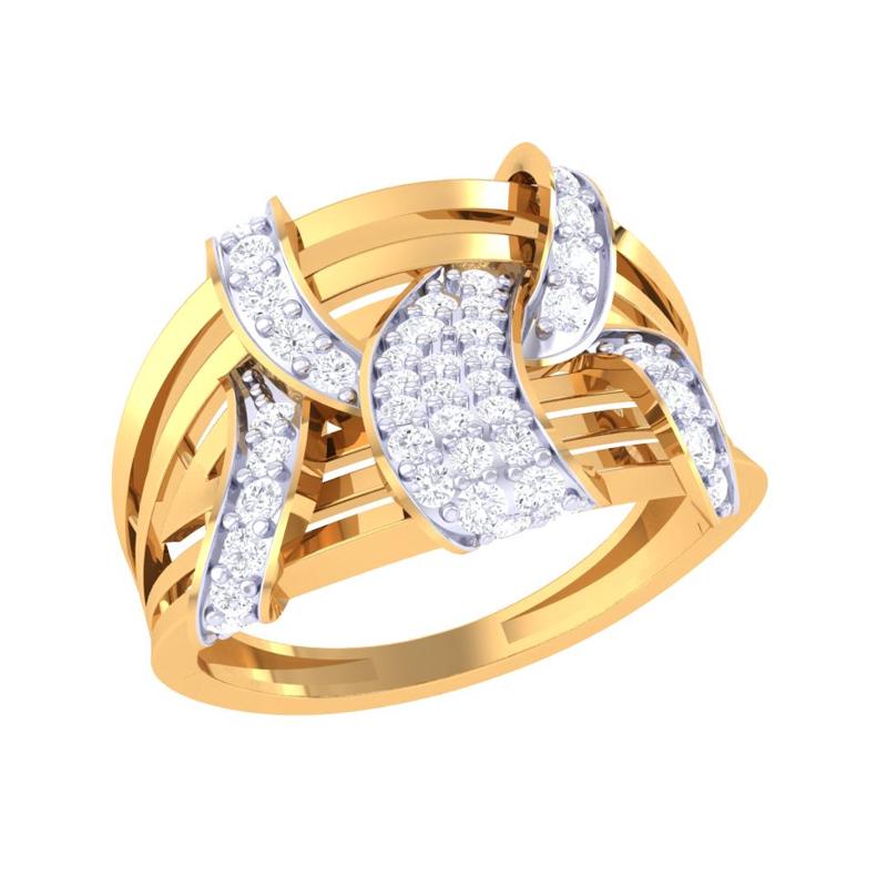 Printable 3D jewelry model of Lady diamond ring
