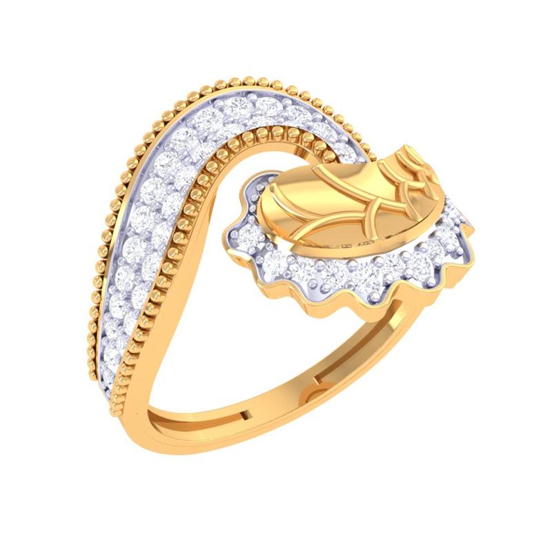 Printable 3D jewelry model of Lady diamond ring