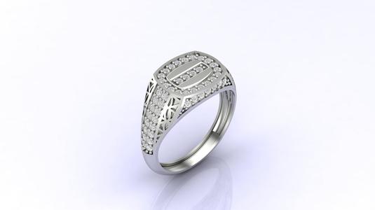Gents Ring Print Ready STL 3DM Gents Rings Diamond Men Ring 3D print model