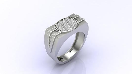 Gents Ring Print Ready STL 3DM Gents Rings Diamond Men Ring 3D print model