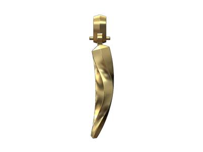 Double twist faceted curved italian horn Cornicello pendant 3D print model