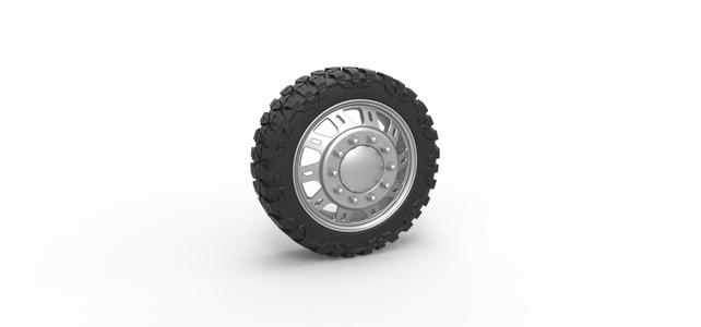 Diecast Front semi wheel for pickup Version 19 Scale 1:25