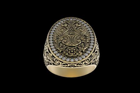 Engraving Art Ring for woman