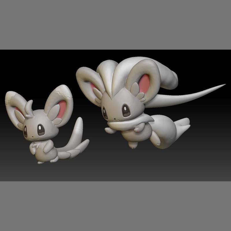 Pokemon Minccino and Cinccino