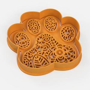 dog fingerprint mandala cookie cutter - dog print mandala cookie cutter