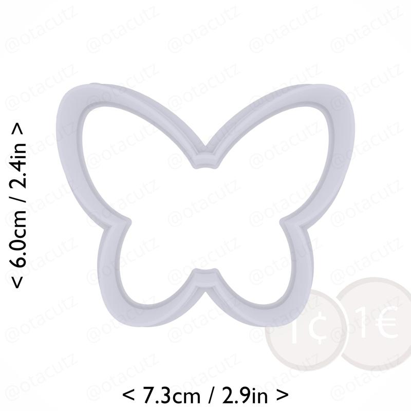 Butterfly Cookie Cutter 2.5in / 6.4cm