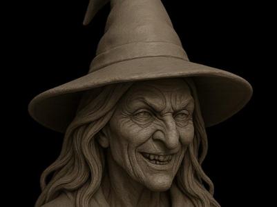 Witch Bust – Spooky Halloween Decoration 