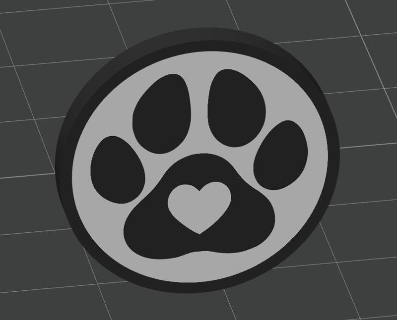 Dog paw shopping chip