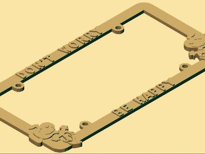 4 PIECE LICENCE PLATE BORDER