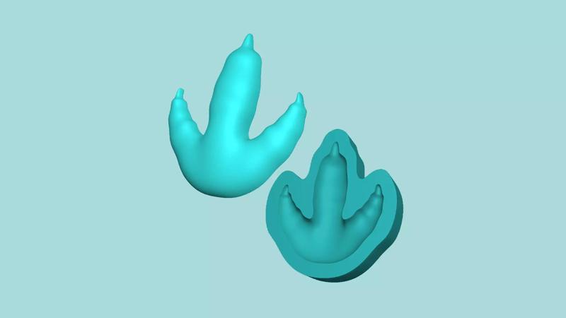 Tyrannosaurus Footstep - Silicone Mold -Template