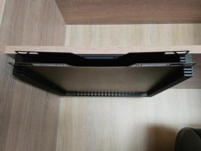 Print plate holder under table