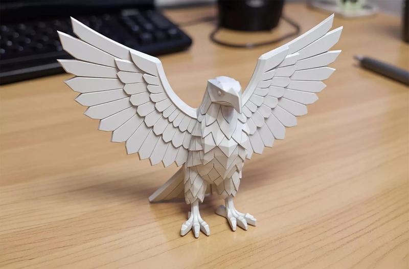 Eagle Low-Poly 3D Printable