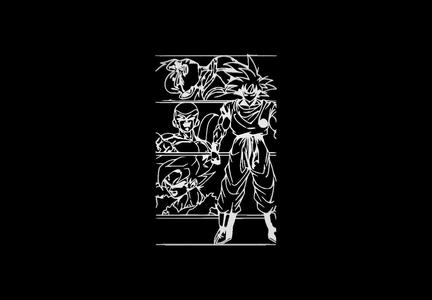 Early dragon ball goku wall art