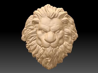 CNC Lion Head sculpt 3d