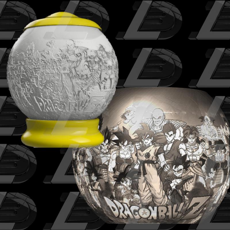 DRAGON BALL Z SPHERICAL NIGHT LIGHT LITHOPHANE