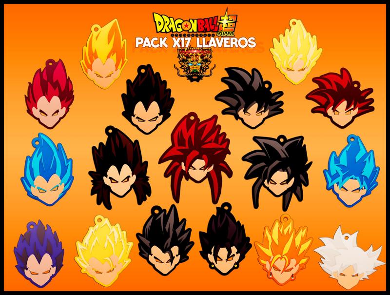 Pack x17 Dragon Ball Super Keychains