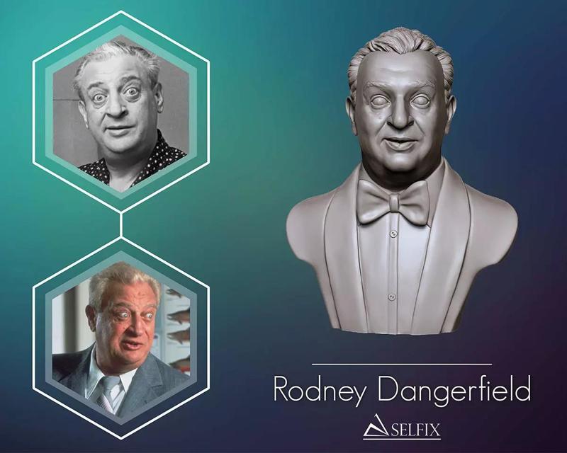 Rodney Dangerfield 3D portrait sculpture