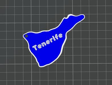 Keychain Tenerife Island key chain