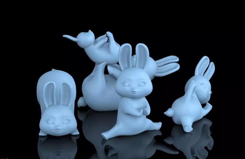 rabbits group of bunny figurines