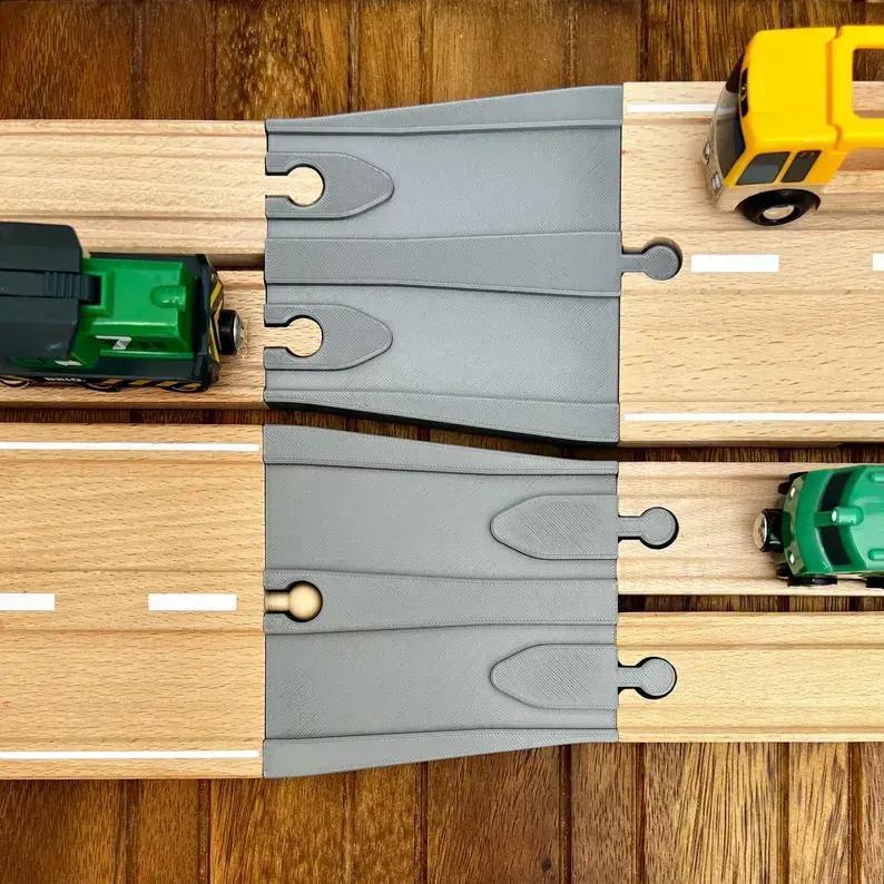 Toy Road - Road to Track Adapter - Compatible with BRIO