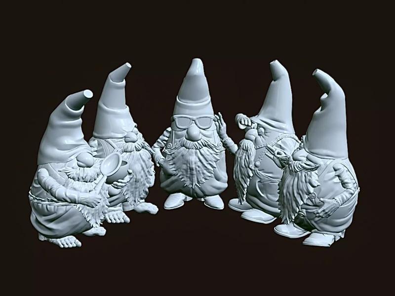 Scandinavian Nisser Collection 5 Charming 3D Printable Gnomes