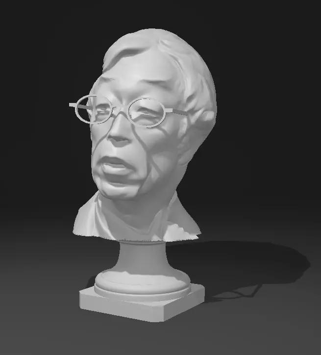 Satoshi Nakamoto Portrait Sculture