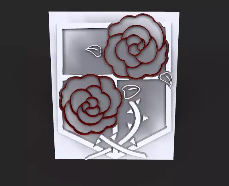 Shingeki no Kyojin logo 3D Attack on titan Garrison troops