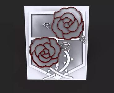 Shingeki no Kyojin logo 3D Attack on titan Garrison troops