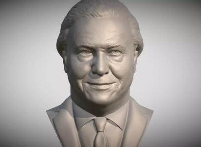 Sir David Attenborough bust for 3D printing