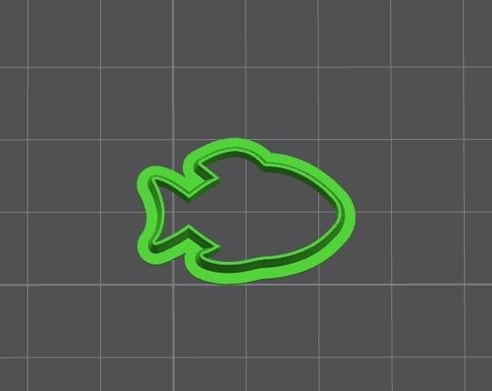 Pack Cutter polymer clay / cookies Fish shape #1