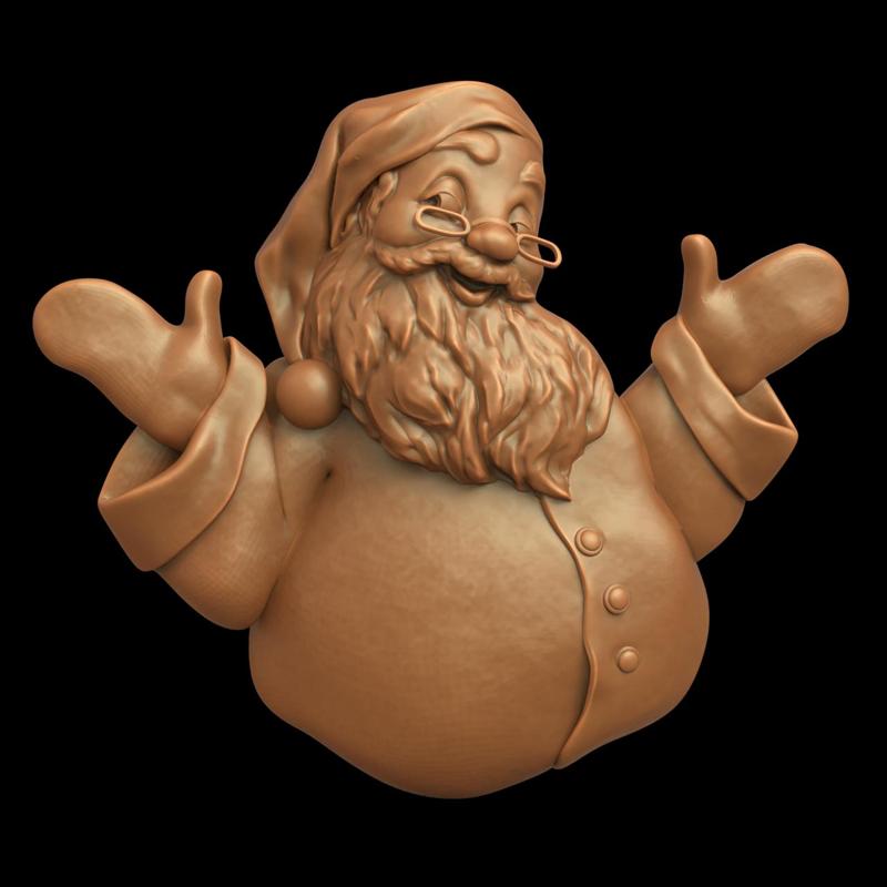 3D Model STL File for CNC Router Laser & 3D Printer 4050 Santa Claus, Holidays 198