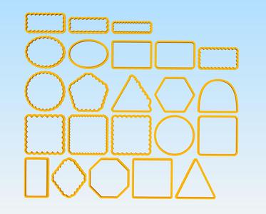 Pack 13 siluetas de formas basicas triangulo hexagono octagono rectangulo rombo ovalo
