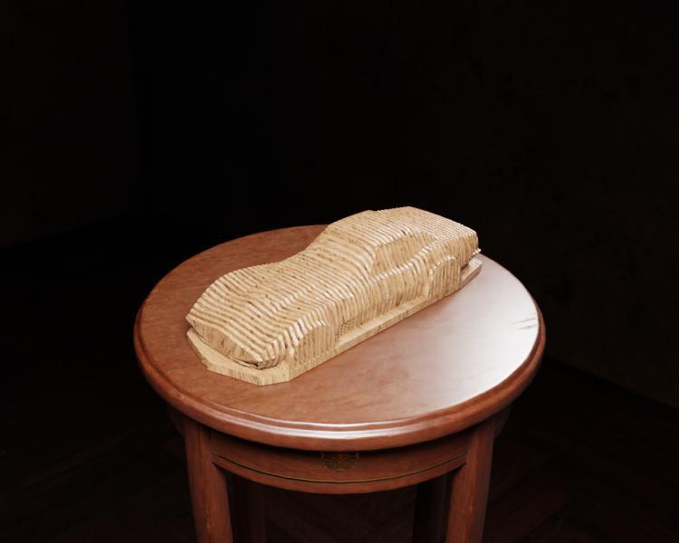 3D Printable Chevrolet Corvette C3 - Sliced Design with Base