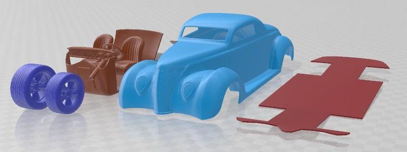 Ford 1937 Custom Street Rod Printable Car