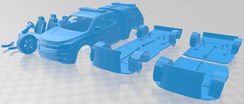 Holden Colorado SpaceCab Divisional Van 2018 Printable Car